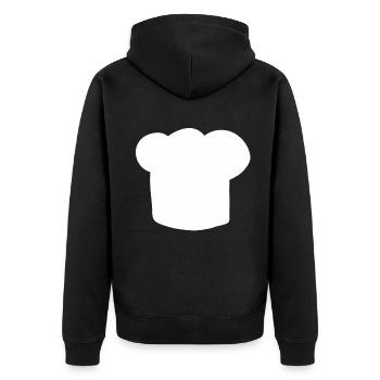 Chef hat cook baker hobby chef gift cooking - Unisex Premium Organic Zip Hoodie - black - Back - Nico (187cm)