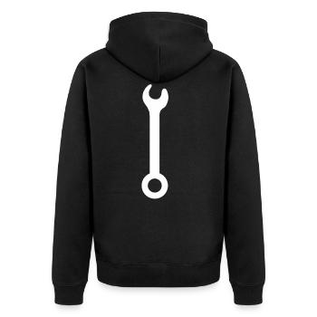 Outil d'artisanat clé artisanale - Veste à capuche bio Premium Unisexe - noir - Dos - Nico (187cm)