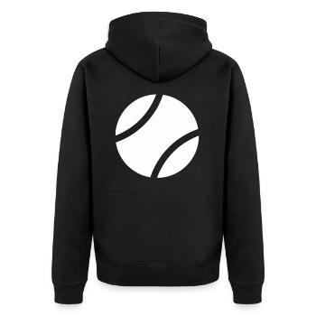 Tennis tennis player tennis lover tennis - Unisex Premium Organic Zip Hoodie - black - Back - Nico (187cm)