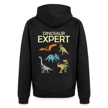 Dinosaure - Veste à capuche bio Premium Unisexe - noir - Dos - Nico (187cm)
