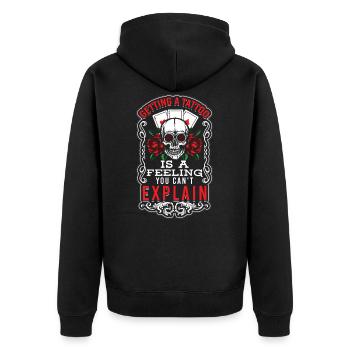 Tatoueur - Veste à capuche bio Premium Unisexe - noir - Dos - Nico (187cm)