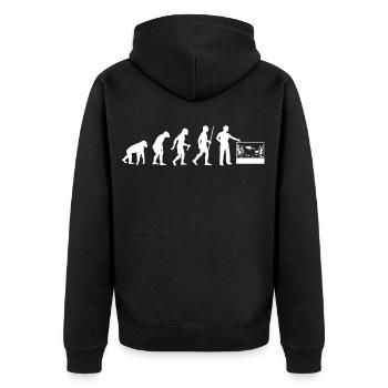 Aquarium Evolution Aquarist Tank Fish Keeping - Unisex Premium Organic Zip Hoodie - black - Back - Nico (187cm)
