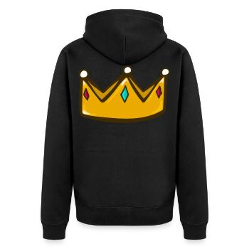 couronne - Veste à capuche bio Premium Unisexe - noir - Dos - Nico (187cm)