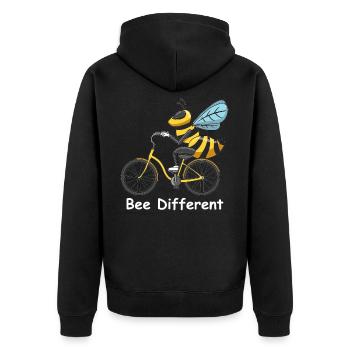Abeille vélo différent abeille abeille cycliste - Veste à capuche bio Premium Unisexe - noir - Dos - Nico (187cm)