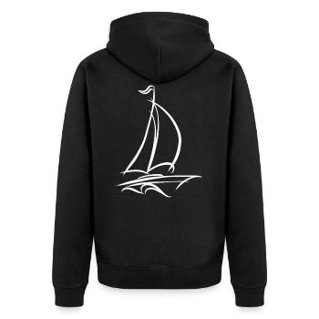 Voile bateau voile bateau voile voile - Veste à capuche bio Premium Unisexe - noir - Dos - Nico (187cm)