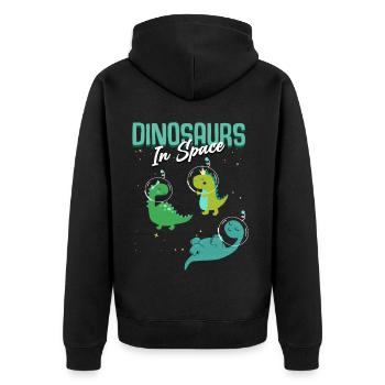 Dino enfants - Veste à capuche bio Premium Unisexe - noir - Dos - Nico (187cm)
