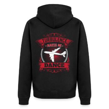 Avion Aviation Pilote Turbulence Makes Me Dance - Veste à capuche bio Premium Unisexe - noir - Dos - Nico (187cm)