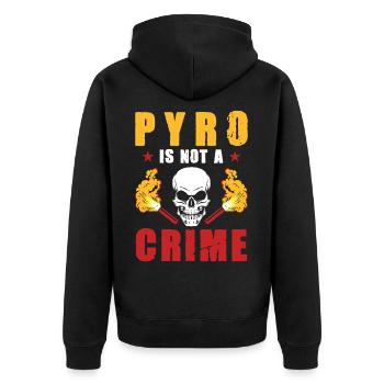 Pyro is not a crime Pyro n’est pas un crime - Veste à capuche bio Premium Unisexe - noir - Dos - Nico (187cm)