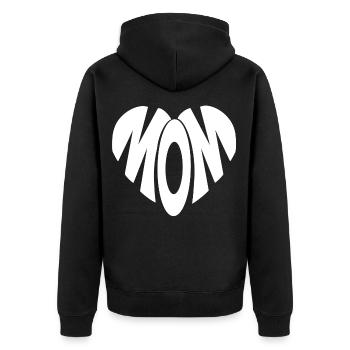 Mother's Day baby mom gift mom mom love mom - Unisex Premium Organic Zip Hoodie - black - Back - Nico (187cm)