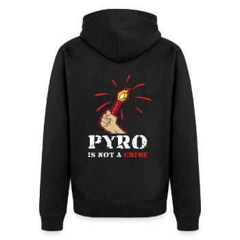 Pyro is no crime Pyrotechnie n’est pas un crime - Veste à capuche bio Premium Unisexe - noir - Dos - Nico (187cm)