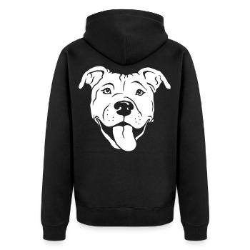 American Staffordshire Terrier - Veste à capuche bio Premium Unisexe - noir - Dos - Nico (187cm)