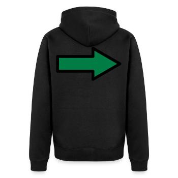 Arrow Sign Symbols - Unisex Premium Organic Zip Hoodie - black - Back - Nico (187cm)