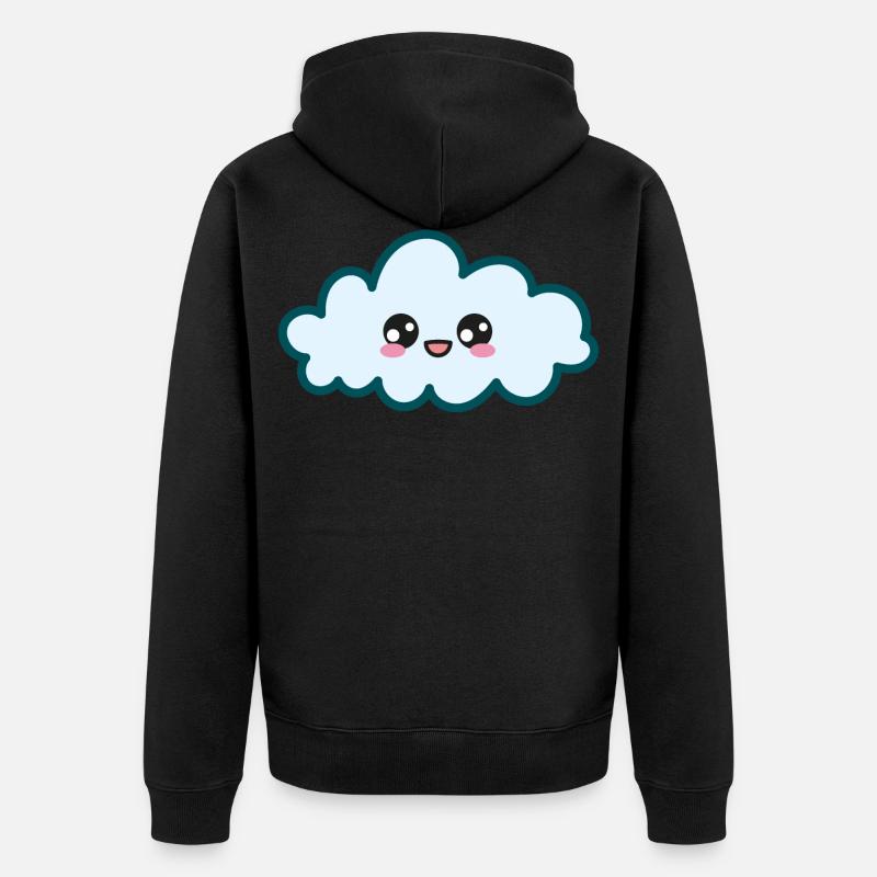 Nuage doux Kawaii - Veste à capuche bio Premium Unisexe - noir