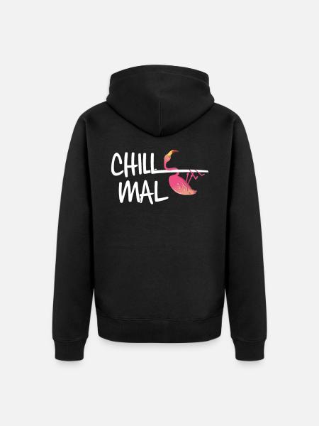 Chill Mal Flamingo - Veste à capuche bio Premium Unisexe - noir