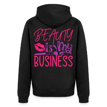 Beauty Sort Beauty Is My Business - Veste à capuche bio Premium Unisexe - noir - Dos - Nico (187cm)