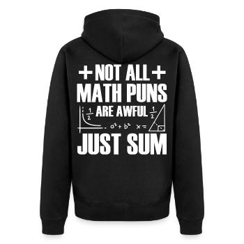 Professeur de mathématiques Mathématicien Professeur de mathématiques Mathématiques - Veste à capuche bio Premium Unisexe - noir - Dos - Nico (187cm)
