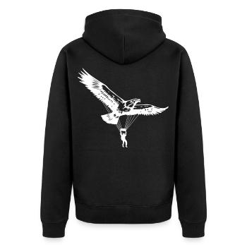 Parapente parapente comme aigle - Veste à capuche bio Premium Unisexe - noir - Dos - Nico (187cm)