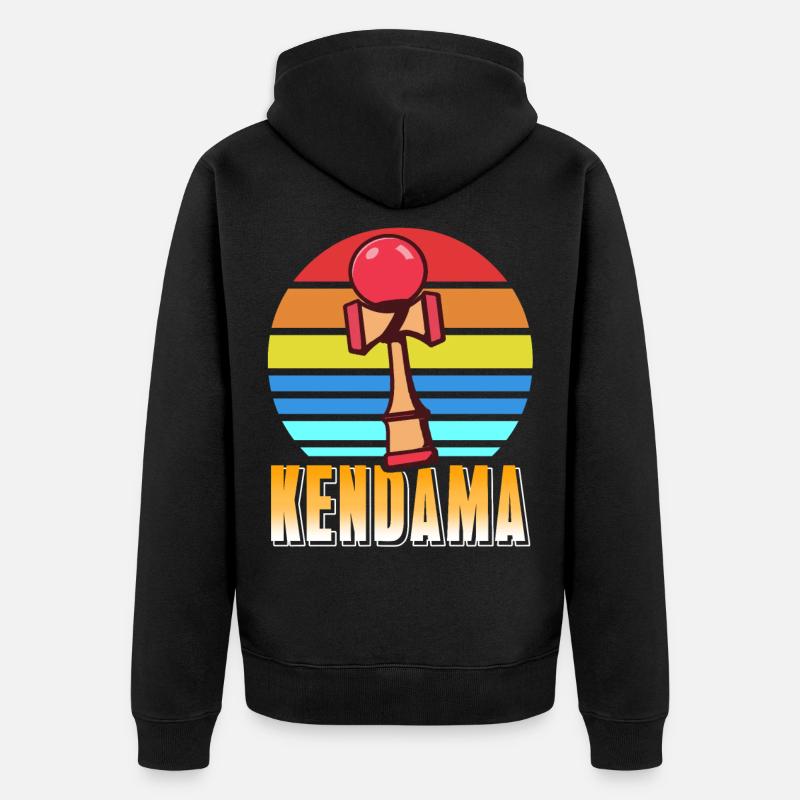 Kendama - Unisex Premium Bio Zip Hoodie - Schwarz
