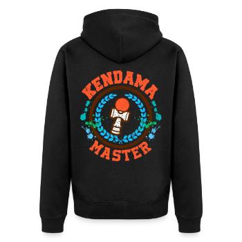 Maître Kendama - Veste à capuche bio Premium Unisexe - noir - Dos - Nico (187cm)