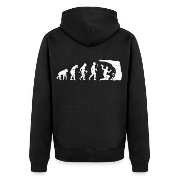 Evolution Géologie Géologie Travailleurs de la mine - Veste à capuche bio Premium Unisexe - noir - Dos - Nico (187cm)