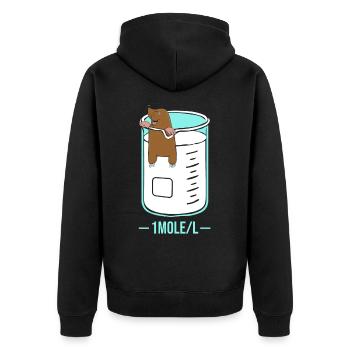 One Mole Per litre Chimie Science Chimiste - Veste à capuche bio Premium Unisexe - noir - Dos - Nico (187cm)