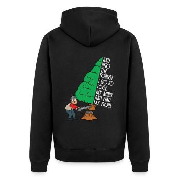 Et Into The Forest I go to Lose My mind Forester - Veste à capuche bio Premium Unisexe - noir - Dos - Nico (187cm)
