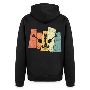 Détecteur de métaux vintage Sondeur Sonden - Veste à capuche bio Premium Unisexe - noir - Dos - Nico (187cm)