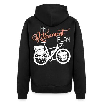 Balade à vélo Cyclisme - Veste à capuche bio Premium Unisexe - noir - Dos - Nico (187cm)