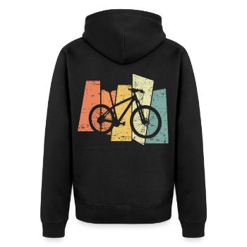 Retro Mountain bike - Veste à capuche bio Premium Unisexe - noir - Dos - Nico (187cm)