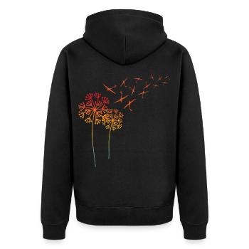 Pissenlit escarmoucheurs planeurs planeurs - Veste à capuche bio Premium Unisexe - noir - Dos - Nico (187cm)