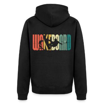 Rétro Wakeboard Sunset Fan Wakeboard - Veste à capuche bio Premium Unisexe - noir - Dos - Nico (187cm)
