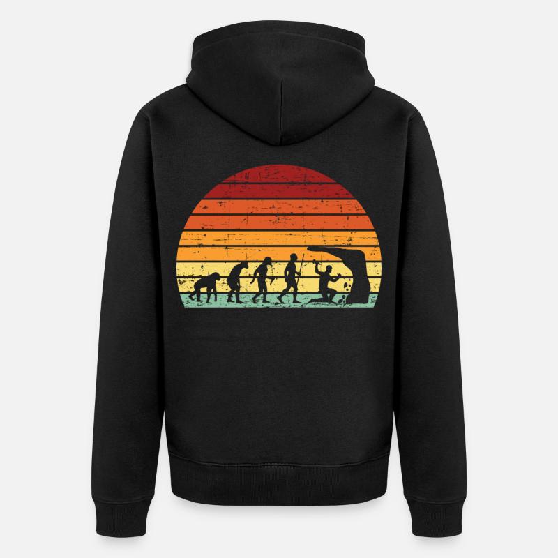 Géologue Evolution Géologie Steinmetz - Veste à capuche bio Premium Unisexe - noir