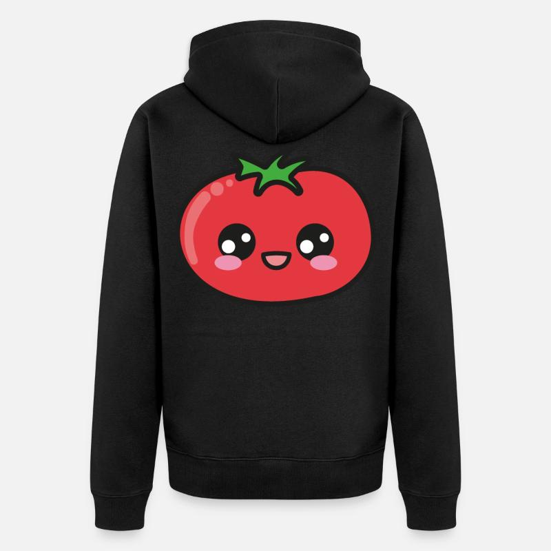 Tomate Mignon Kawaii - Veste à capuche bio Premium Unisexe - noir
