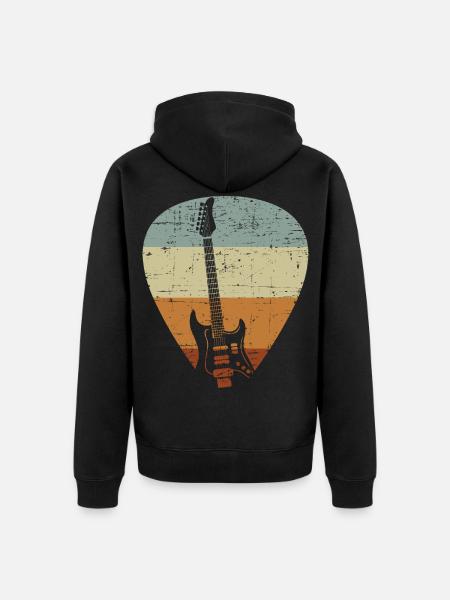Electric Guitar Plectrum Guitarist Music Guitar Player - Unisex Premium Organic Zip Hoodie - black