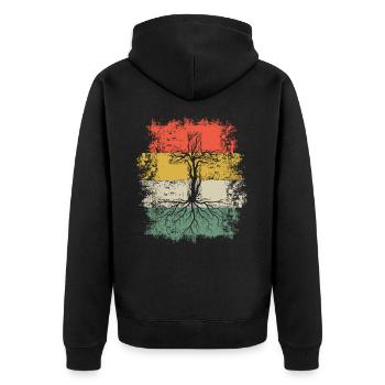 Croix chrétienne Arbre Racine Jésus Religion - Veste à capuche bio Premium Unisexe - noir - Dos - Nico (187cm)