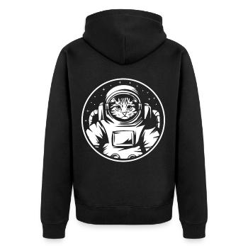 Cat Astronaute Pet Catronaut Animal Galaxy Space - Veste à capuche bio Premium Unisexe - noir - Dos - Nico (187cm)
