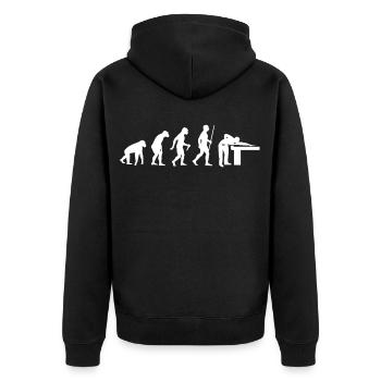 Billiard Evolution Billiards Player - Unisex Premium Organic Zip Hoodie - black - Back - Nico (187cm)