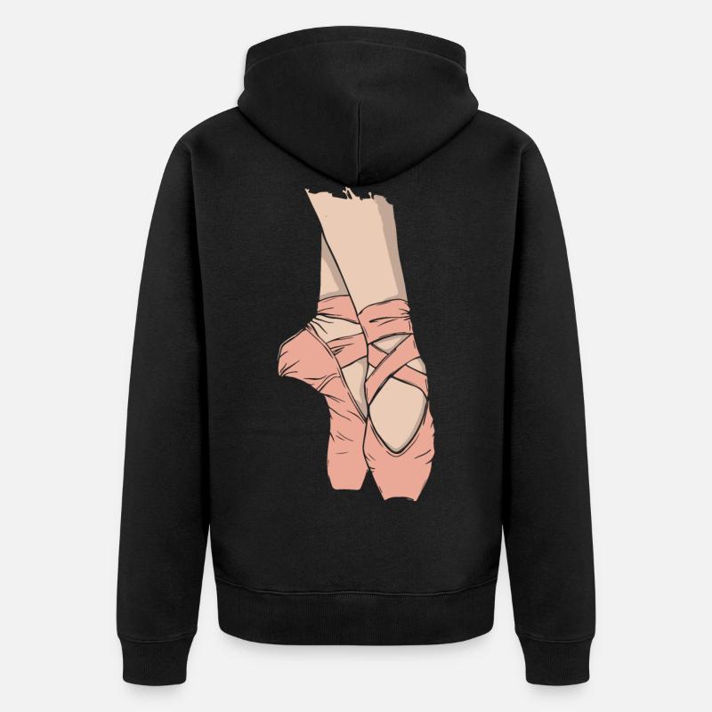 Ballet Ballet Danse Chaussures - Veste à capuche bio Premium Unisexe - noir