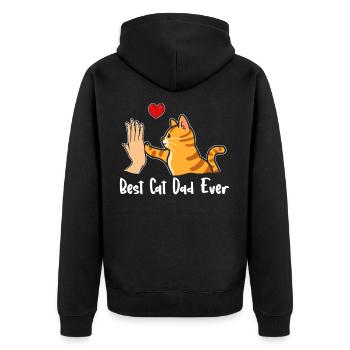 Meilleur Cat Dad Ever Cat L amer Papa Best Dad - Veste à capuche bio Premium Unisexe - noir - Dos - Nico (187cm)