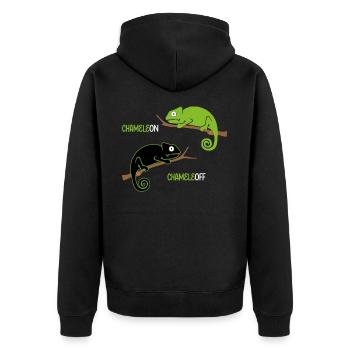 Caméléon Chameleoff - Veste à capuche bio Premium Unisexe - noir - Dos - Nico (187cm)