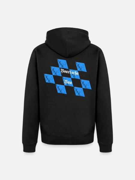 Boarischer Bua - Unisex Premium Bio Zip Hoodie - Schwarz