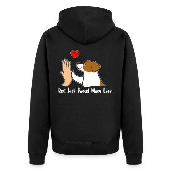 Meilleur Jack Russel Mom Ever - Veste à capuche bio Premium Unisexe - noir - Dos - Nico (187cm)