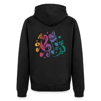 E Guitar Musical Instrument Bigfoot Guitarist - Veste à capuche bio Premium Unisexe - noir - Dos - Nico (187cm)