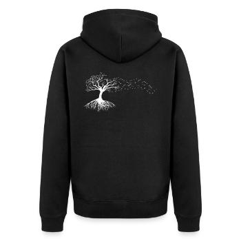 Tree Old Lonely Tree Old Tree Leafless Tree - Unisex Premium Organic Zip Hoodie - black - Back - Nico (187cm)