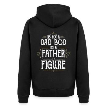 It's Not A Dad Bod It's A Father Figures - Unisex Premium Organic Zip Hoodie - black - Back - Nico (187cm)