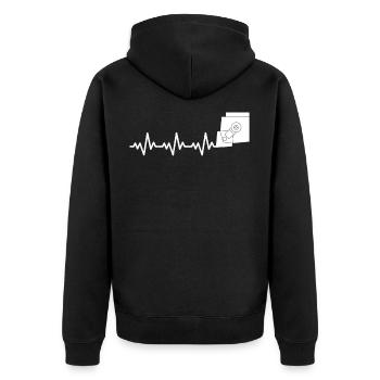Mécanicien d’usinage CNC - Veste à capuche bio Premium Unisexe - noir - Dos - Nico (187cm)