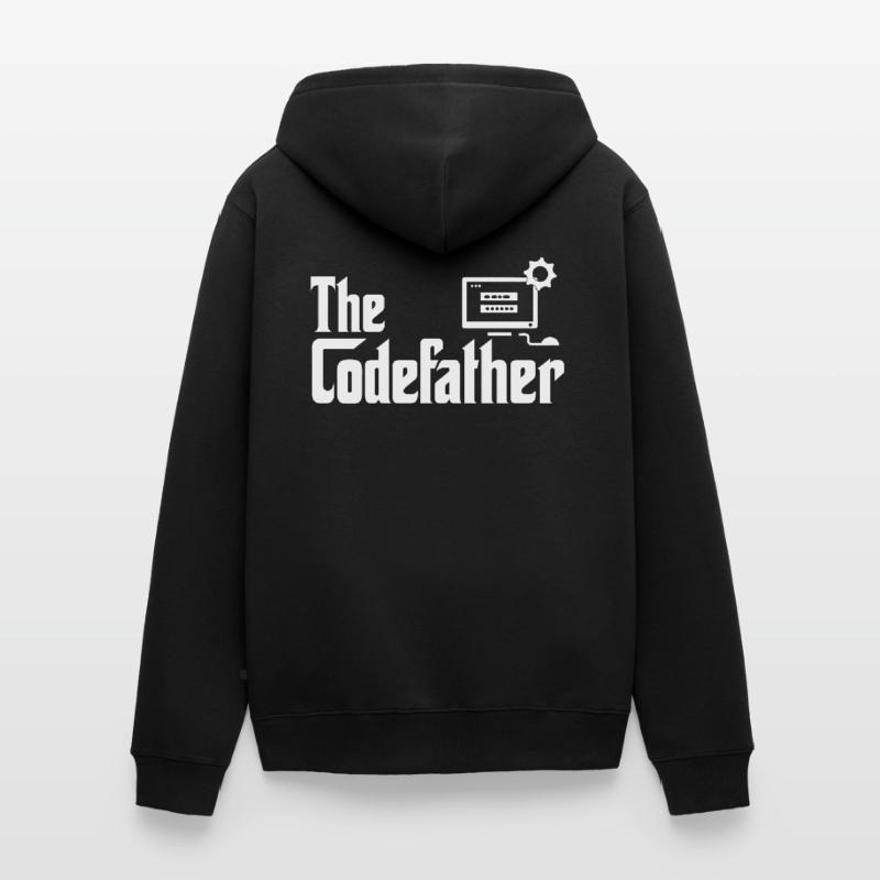 The Codefather Developer Coder Programmer Computer Unisex Premium Bio Zip Hoodie