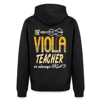 Le professeur d’alto a toujours raison - Veste à capuche bio Premium Unisexe - noir - Dos - Nico (187cm)