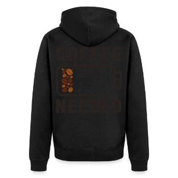 Coffee Cup Coffee Bean Gift Coffee Caffeine - Unisex Premium Organic Zip Hoodie - black - Back - Nico (187cm)