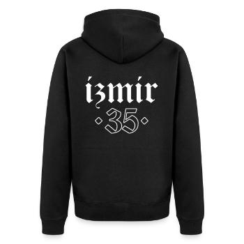 Izmir 35 Turquie Turkiye Cadeau Vacances TR Turk - Veste à capuche bio Premium Unisexe - noir - Dos - Nico (187cm)